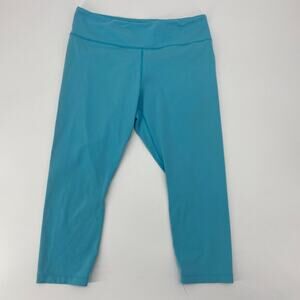 KIRAGRACE Light Blue Capri Athletic Leggings Sz L